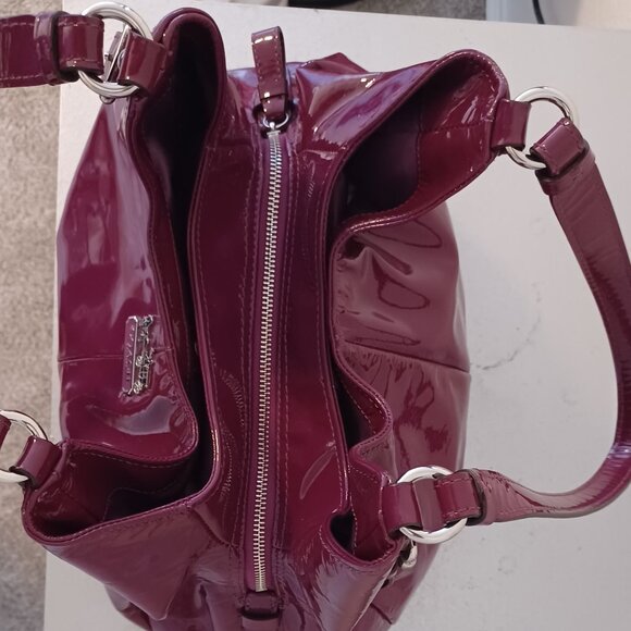 Coach Madison Maggie Patent Leather Hobo Shoulder Bag, Orchid - Picture 11 of 15